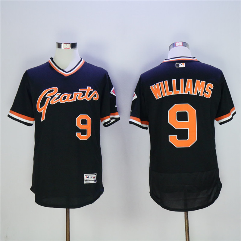 Men's San Franciscoc Giants #9 Matt Williams Black Throwback Flexbase Stitched MLB Jersey
